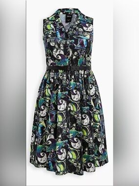 Disney X Torrid Nightmare Before Christmas Swing Dress Sleeveless EUC 14 #2557